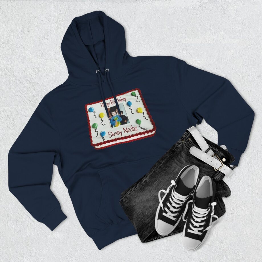 Slushy Noobz Birthday Cake Three-panel Fleece Hoodie