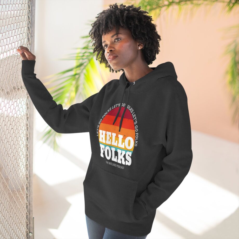 Nate Bargatze Hello Folks Three-panel Fleece Hoodie