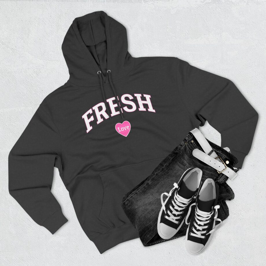 Fresh Love Three-Panel Fleece Hoodie