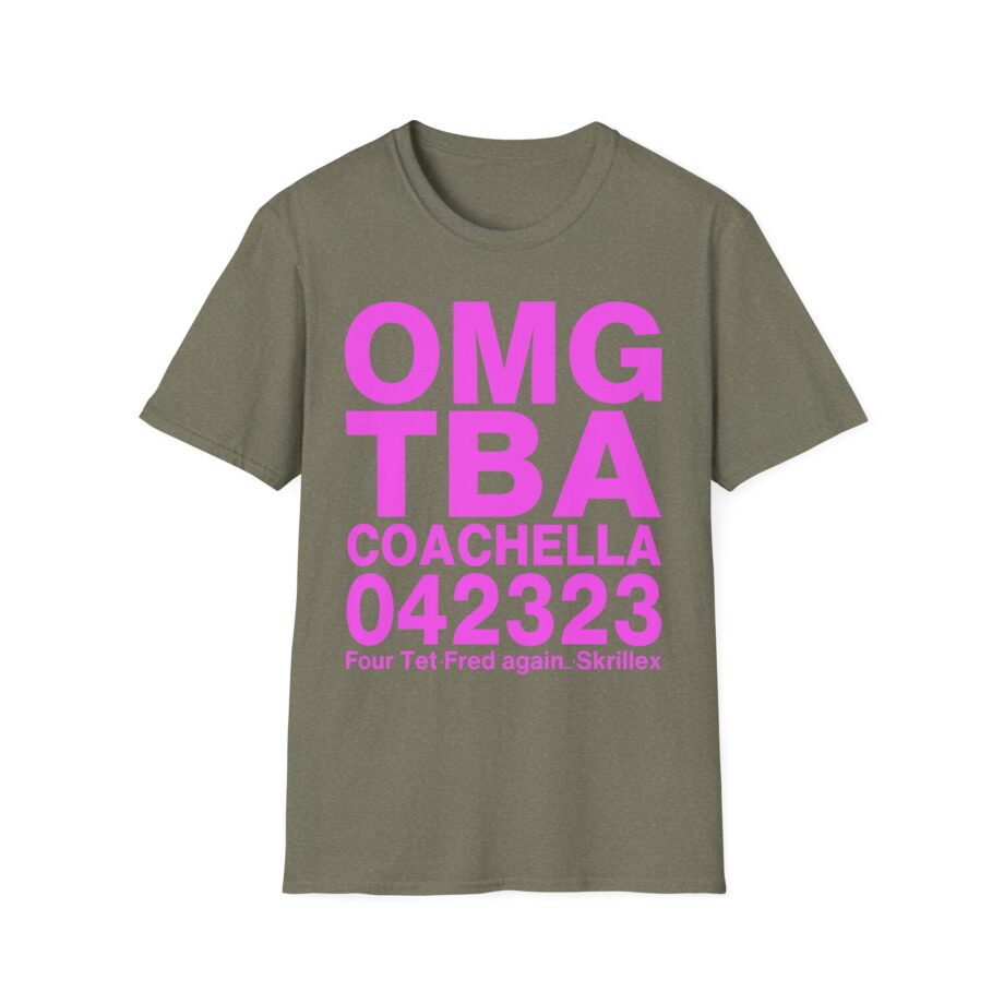 Skrillex Omg Тва Coachella 042323 Four Tet. Fred Again Unisex Softstyle T-Shirt