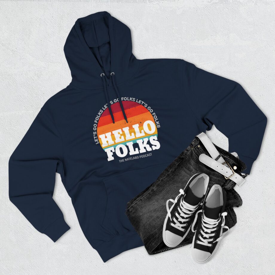 Nate Bargatze Hello Folks Three-panel Fleece Hoodie