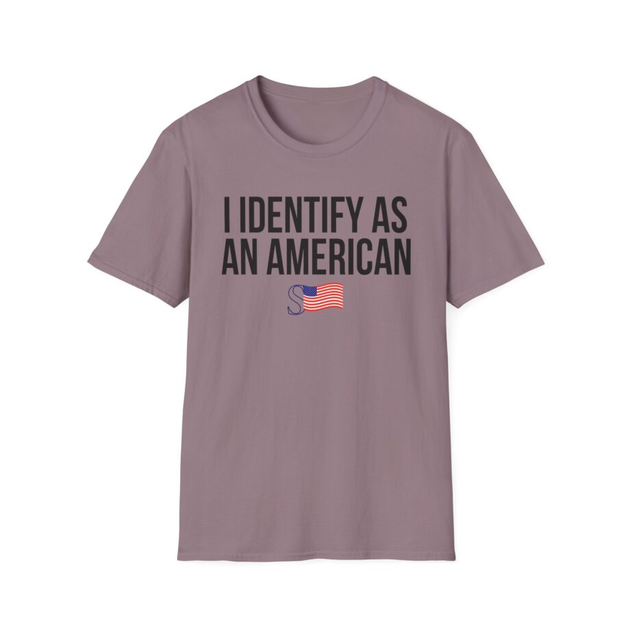 I Identify as an American Unisex Softstyle T-shirt