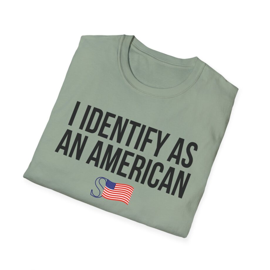 I Identify as an American Unisex Softstyle T-shirt