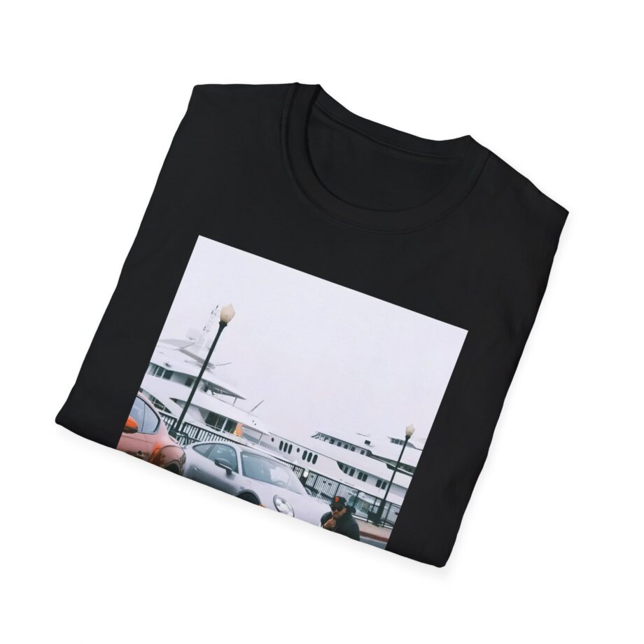 Larry June Spaceships on the Blade Unisex Softstyle T-shirt