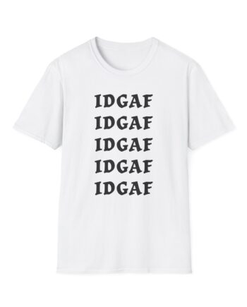 Sadie Crowell Idgaf Neon Middle Finger Unisex Softstyle T-shirt