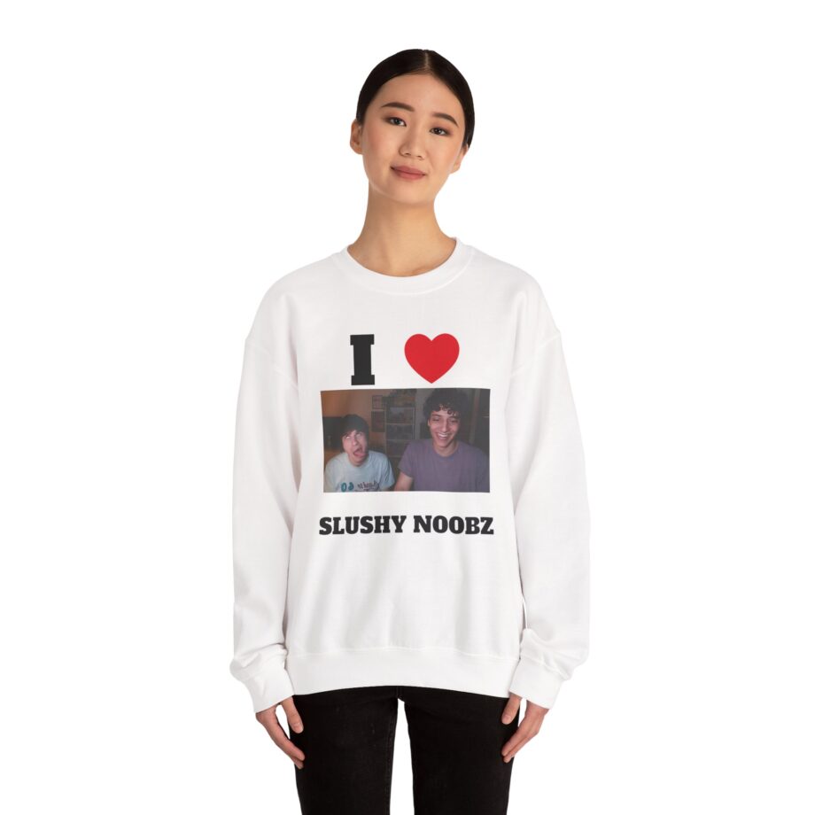 I Heart Slushy Noobz Unisex Heavy Blend Crewneck Sweatshirt