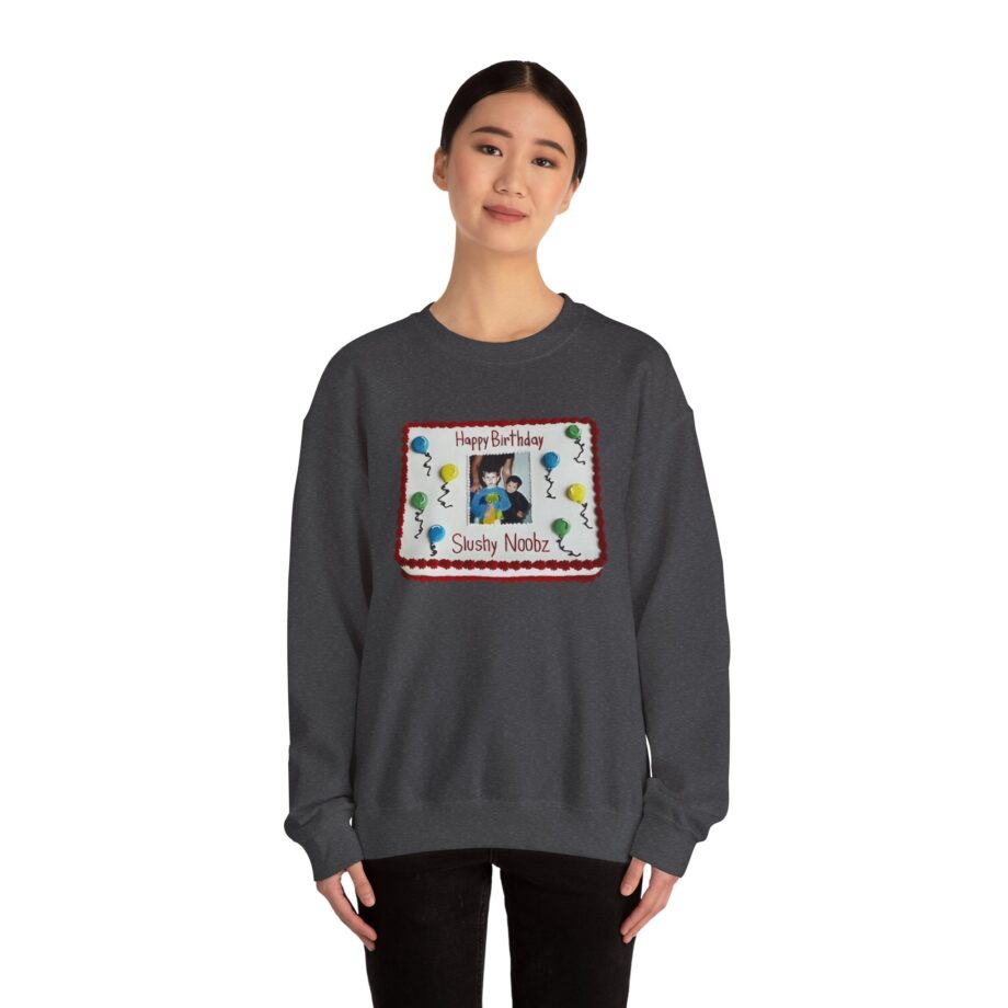Slushy Noobz Birthday Cake Unisex Heavy Blend Crewneck Sweatshirt