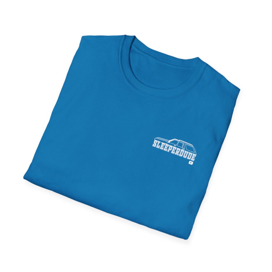 Sleeperdude It'sjust a Little Whiskey Dent on Back Unisex Softstyle T-Shirt