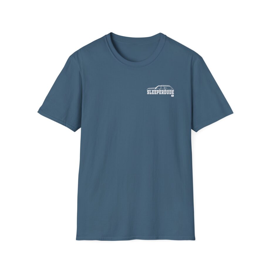 Sleeperdude It'sjust a Little Whiskey Dent on Back Unisex Softstyle T-Shirt