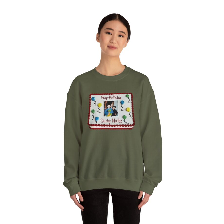 Slushy Noobz Birthday Cake Unisex Heavy Blend Crewneck Sweatshirt