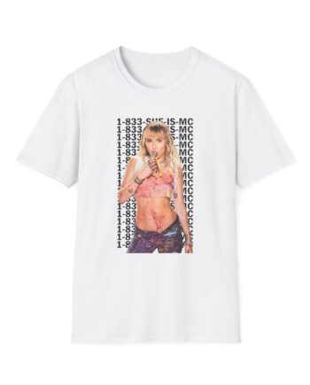 Lil Nasx Miley Cyrus 1-833-she-is-mc Unisex Softstyle T-shirt