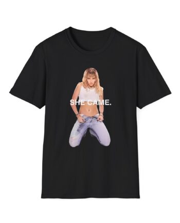 Miley Cyrus She Came Black Unisex Softstyle T-Shirt
