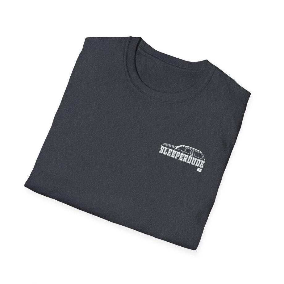 Sleeperdude It'sjust a Little Whiskey Dent on Back Unisex Softstyle T-Shirt