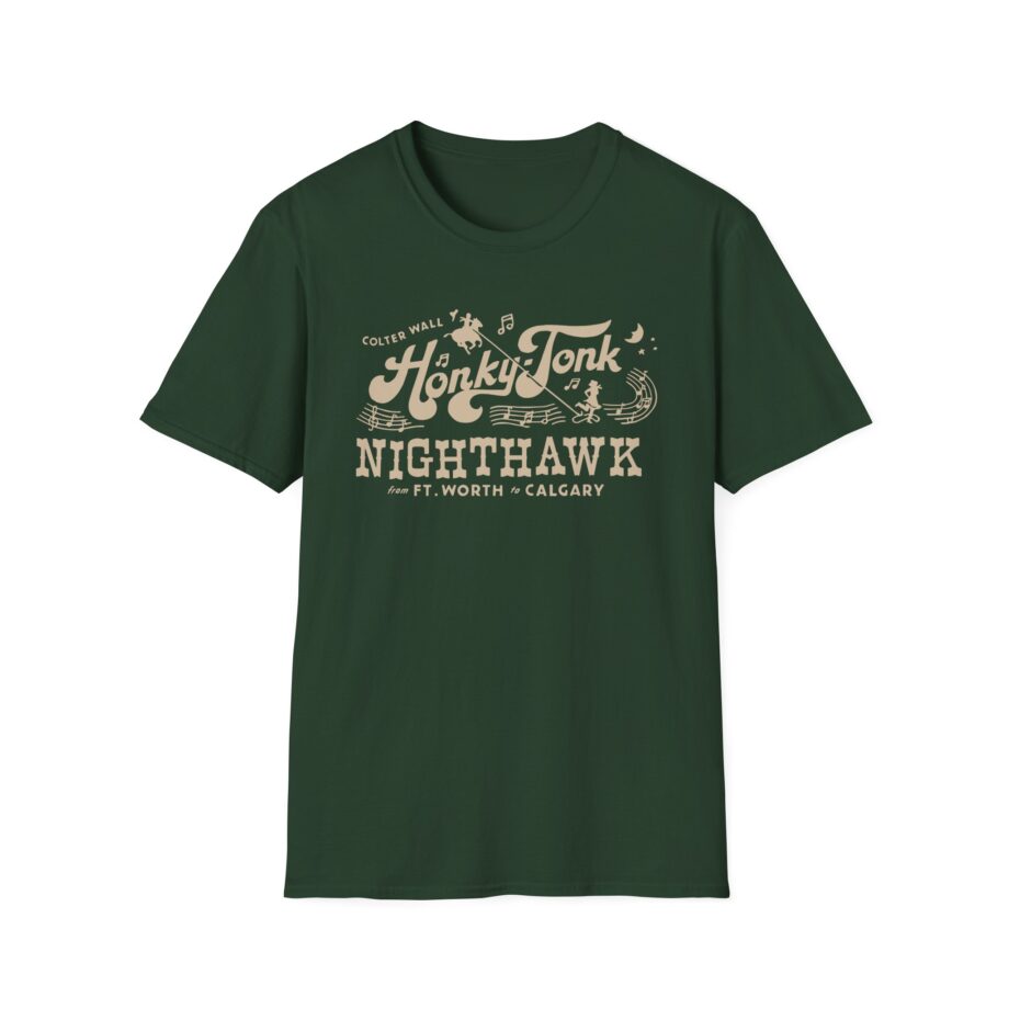 Colter Wall Honky-tonk Nighthawk Unisex Softstyle T-shirt