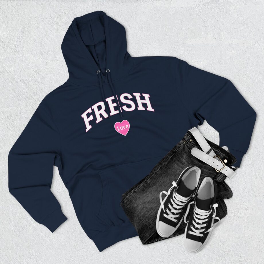 Fresh Love Three-Panel Fleece Hoodie