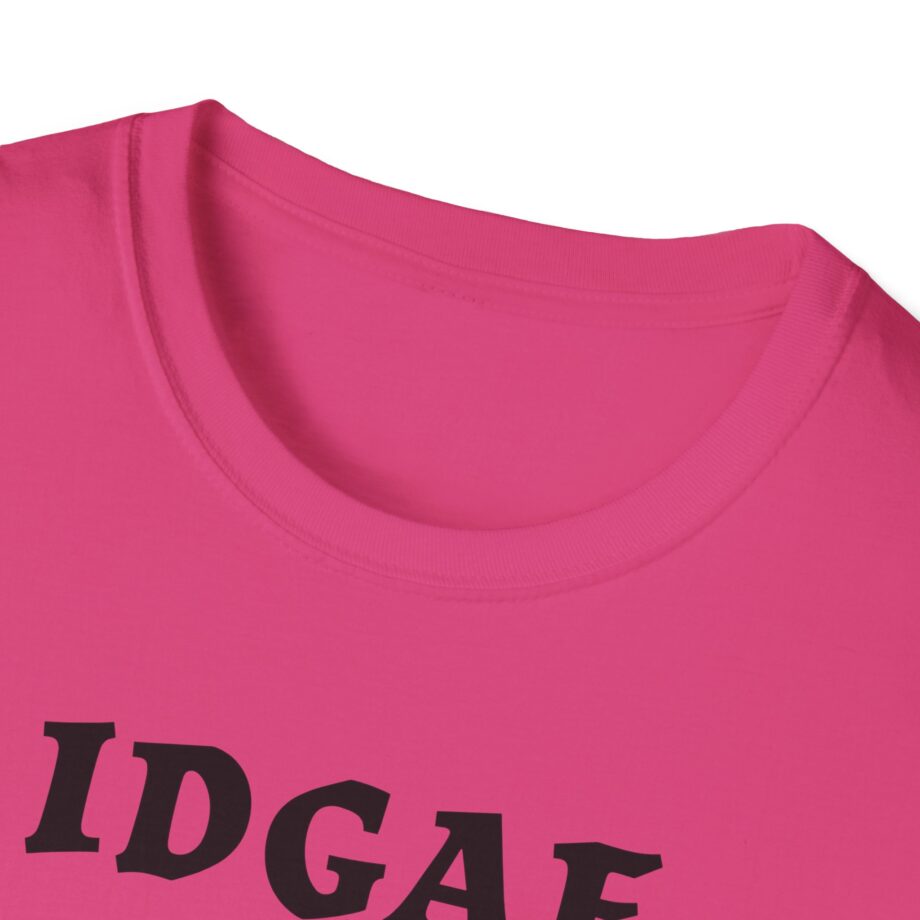 Sadie Crowell Idgaf Neon Middle Finger Unisex Softstyle T-shirt