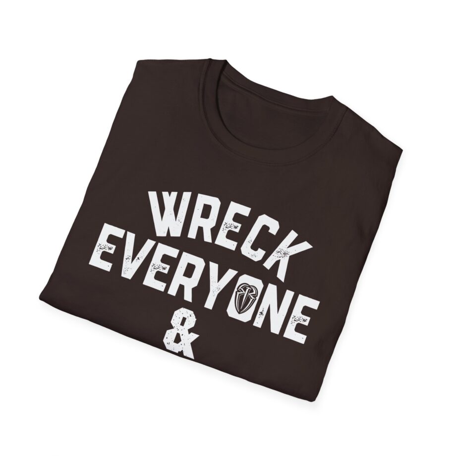 James Droz Wreck Everyone and Leave Unisex Softstyle T-shirt