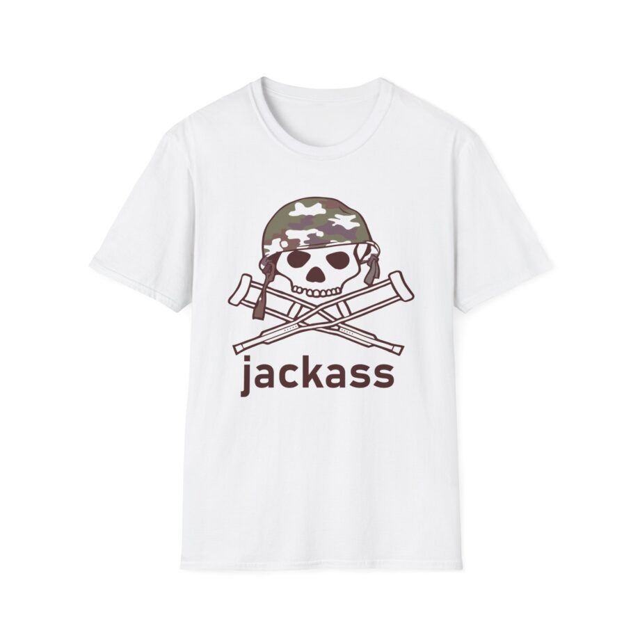 Jackass Camouflage Helmet Unisex Softstyle T-Shirt