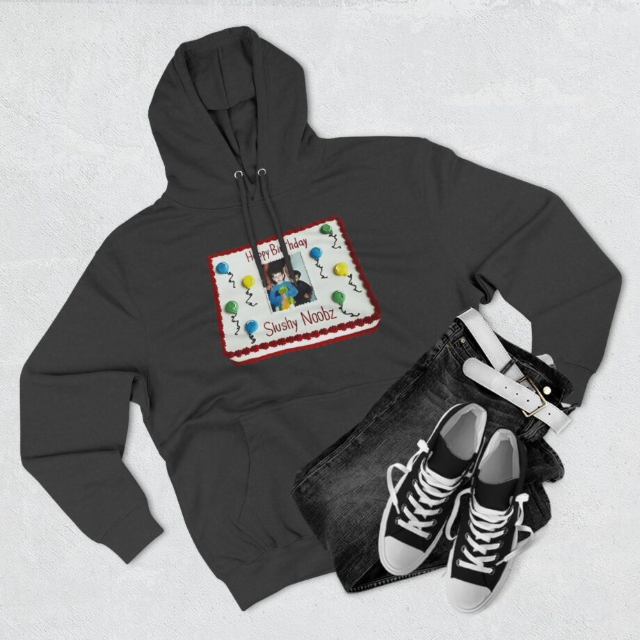 Slushy Noobz Birthday Cake Three-panel Fleece Hoodie