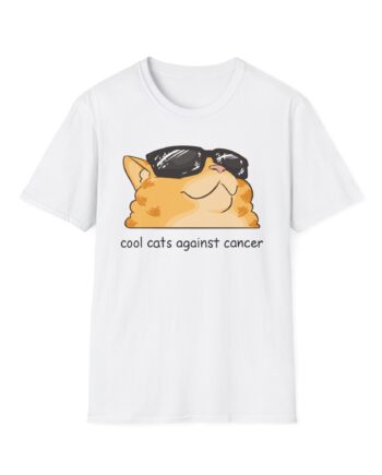 Lilsimsie Cool Cats Against Cancer Unisex Softstyle T-shirt