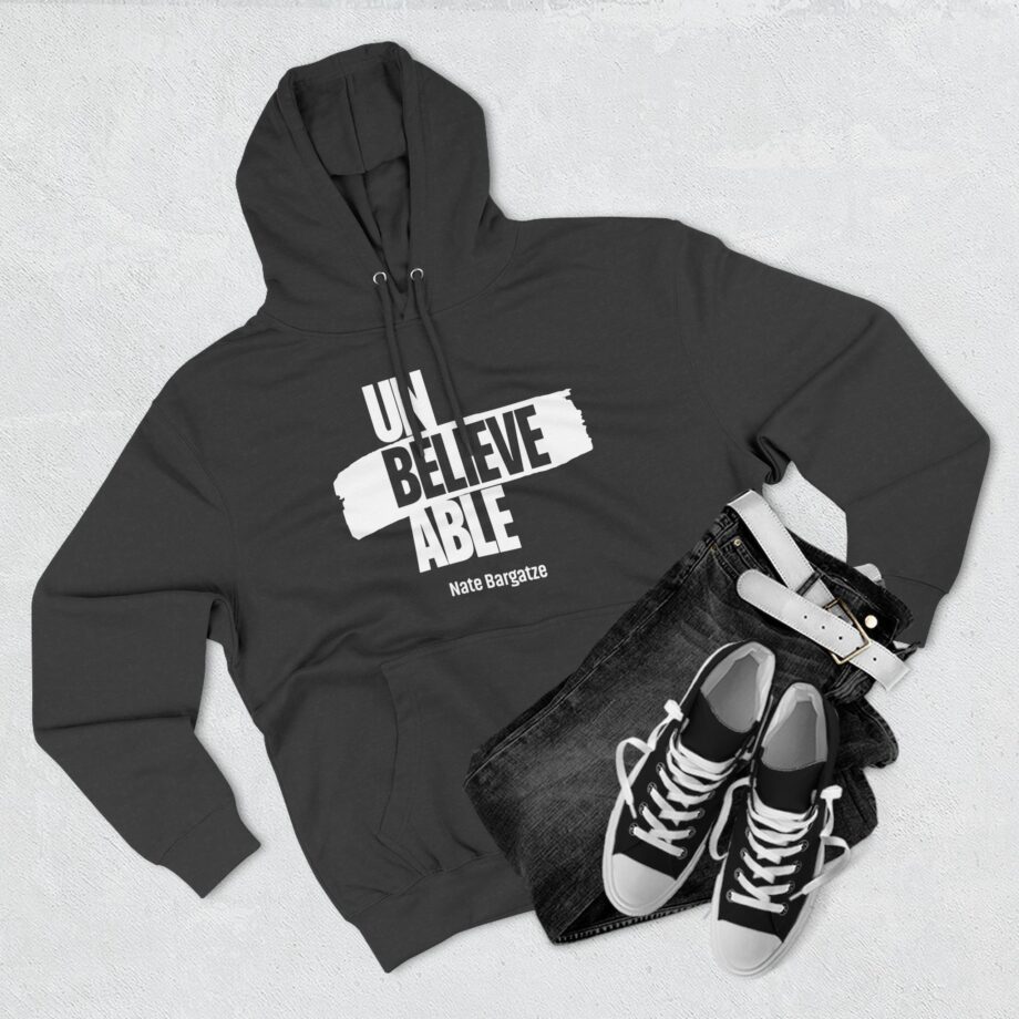 Nate Bargatze - Unbelievable Three-Panel Fleece Hoodie