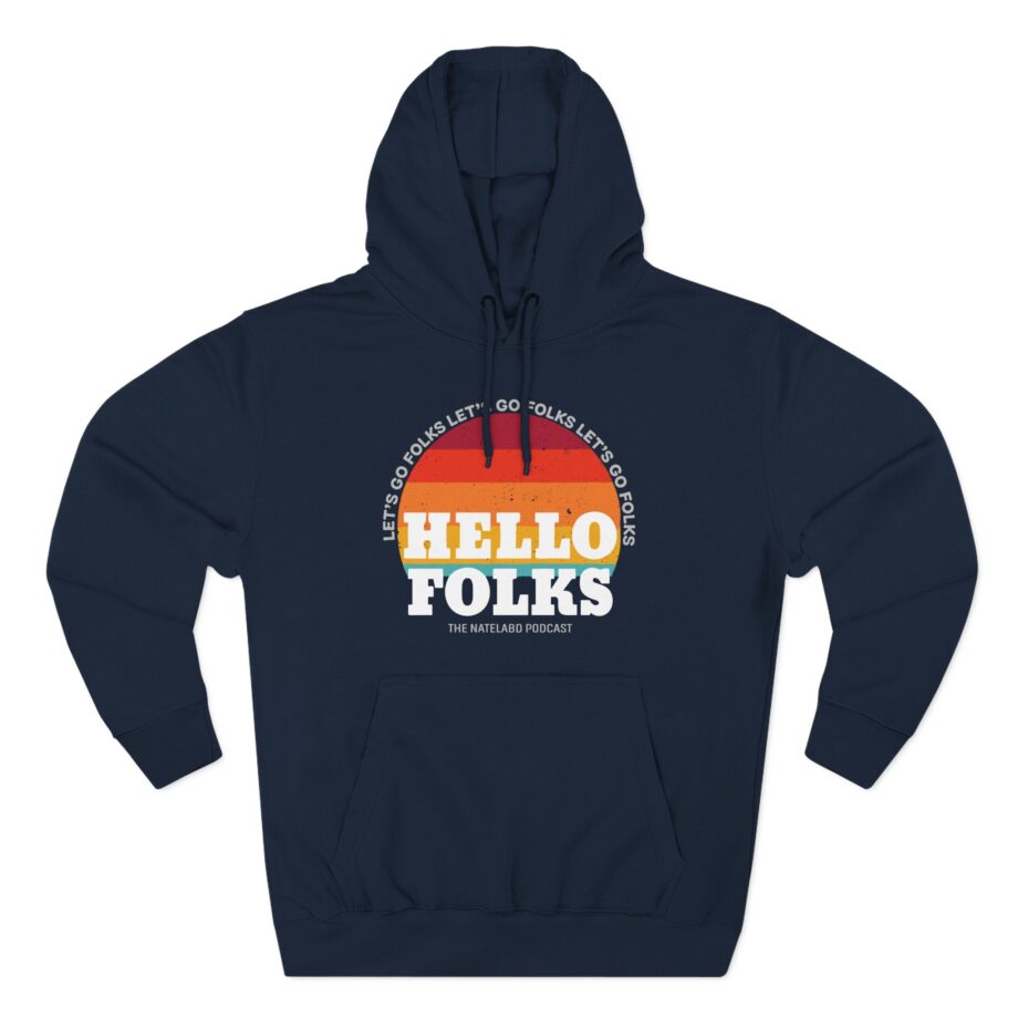 Nate Bargatze Hello Folks Three-panel Fleece Hoodie