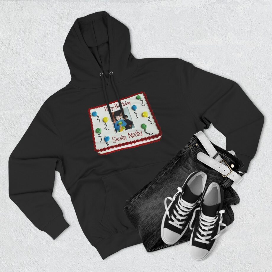 Slushy Noobz Birthday Cake Three-panel Fleece Hoodie