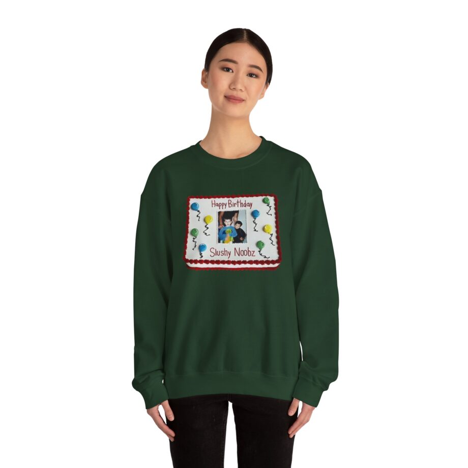 Slushy Noobz Birthday Cake Unisex Heavy Blend Crewneck Sweatshirt