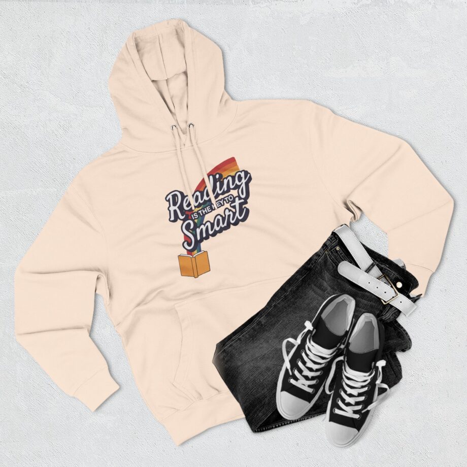 Nate Bargatze Reading is the Key to Smart Three-panel Fleece Hoodie