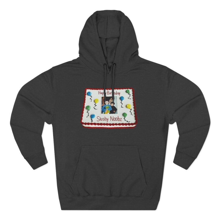 Slushy Noobz Birthday Cake Three-panel Fleece Hoodie