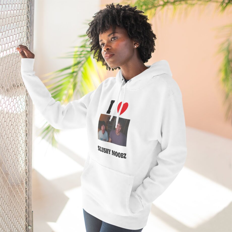 I Heart Slushy Noobz Three-panel Fleece Hoodie