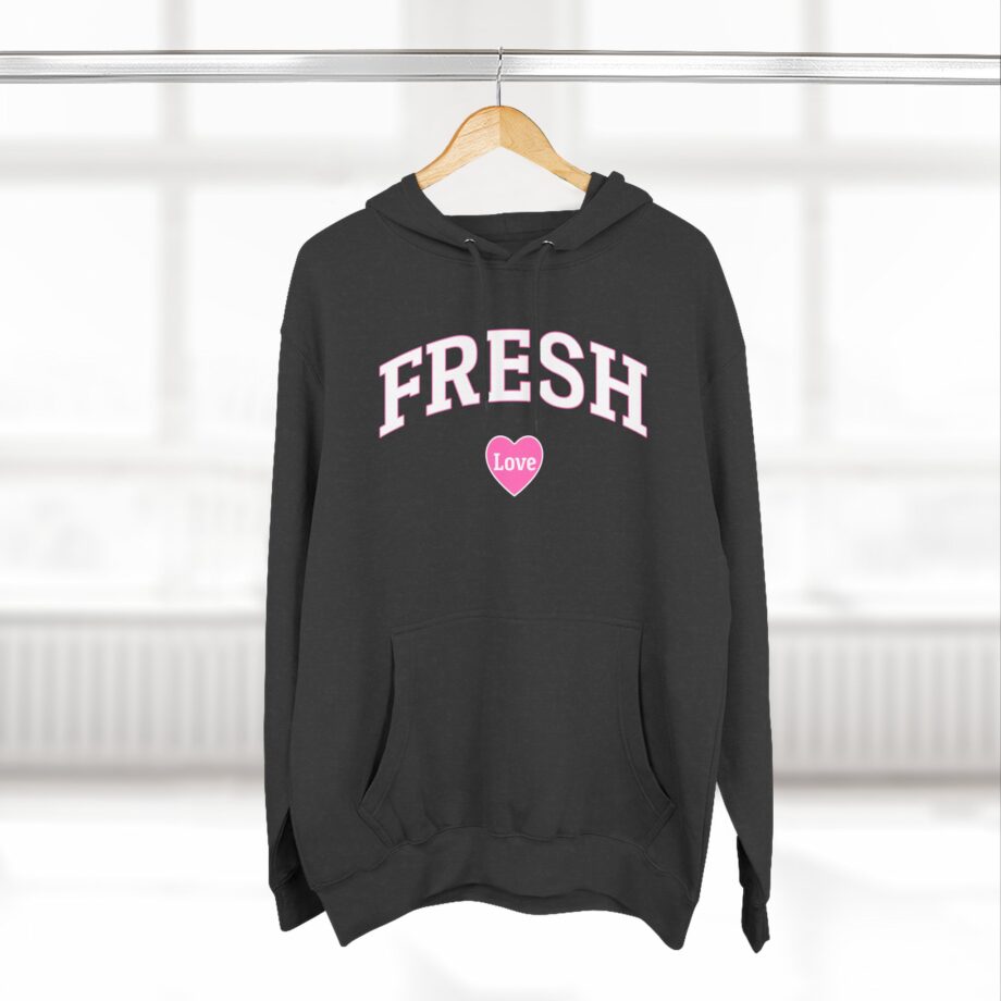 Fresh Love Three-Panel Fleece Hoodie