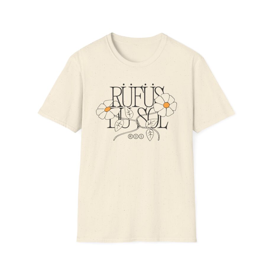 Rufus Du Sol Flower Ecru Unisex Softstyle T-Shirt
