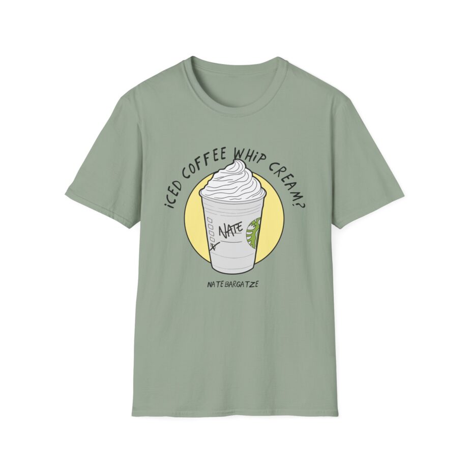 Nate Bargatze  Iced Coffee Whip Cream Unisex Softstyle T-Shirt