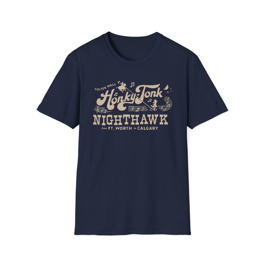 Colter Wall Honky-tonk Nighthawk Unisex Softstyle T-shirt
