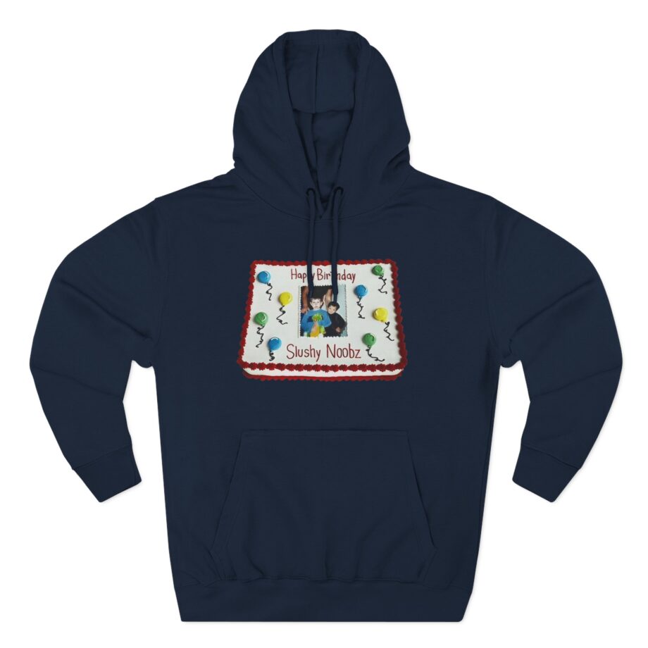 Slushy Noobz Birthday Cake Three-panel Fleece Hoodie