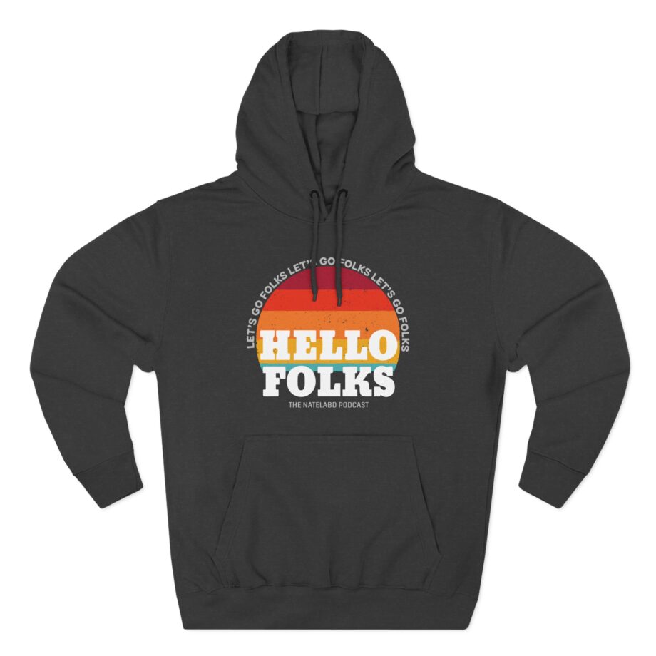 Nate Bargatze Hello Folks Three-panel Fleece Hoodie