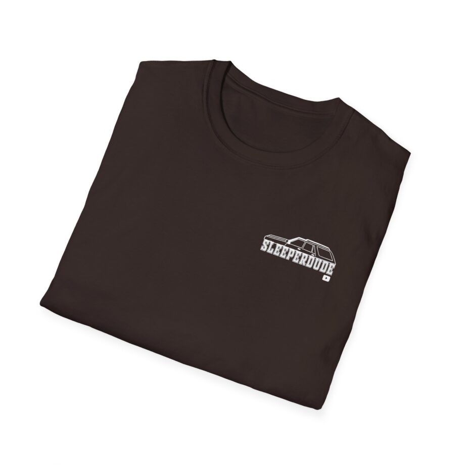 Sleeperdude It'sjust a Little Whiskey Dent on Back Unisex Softstyle T-Shirt