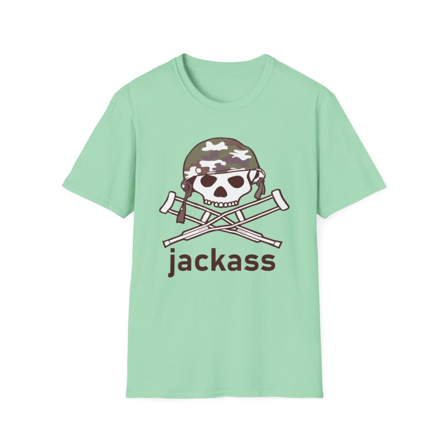 Jackass Camouflage Helmet Unisex Softstyle T-Shirt
