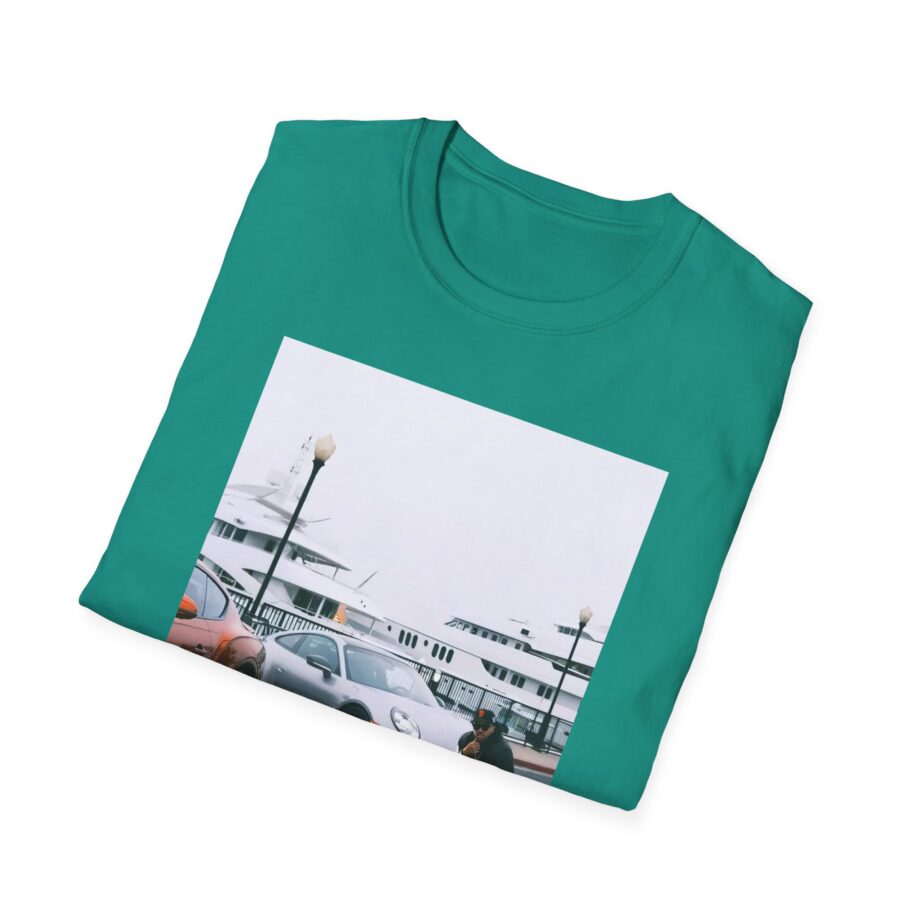 Larry June Spaceships on the Blade Unisex Softstyle T-shirt
