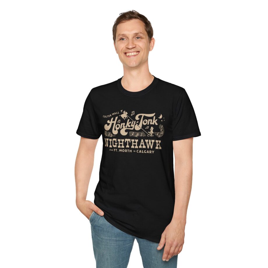 Colter Wall Honky-tonk Nighthawk Unisex Softstyle T-shirt