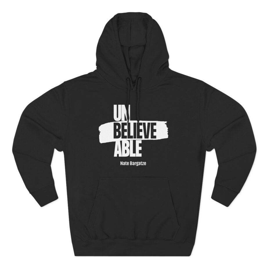 Nate Bargatze - Unbelievable Three-Panel Fleece Hoodie