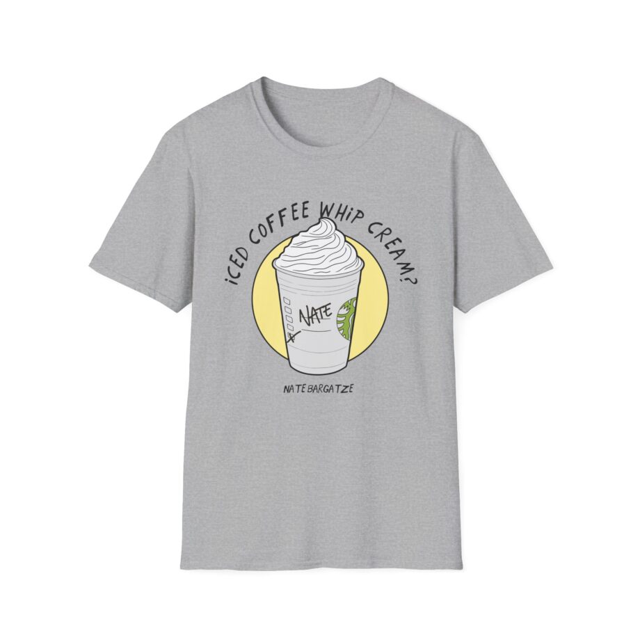 Nate Bargatze  Iced Coffee Whip Cream Unisex Softstyle T-Shirt