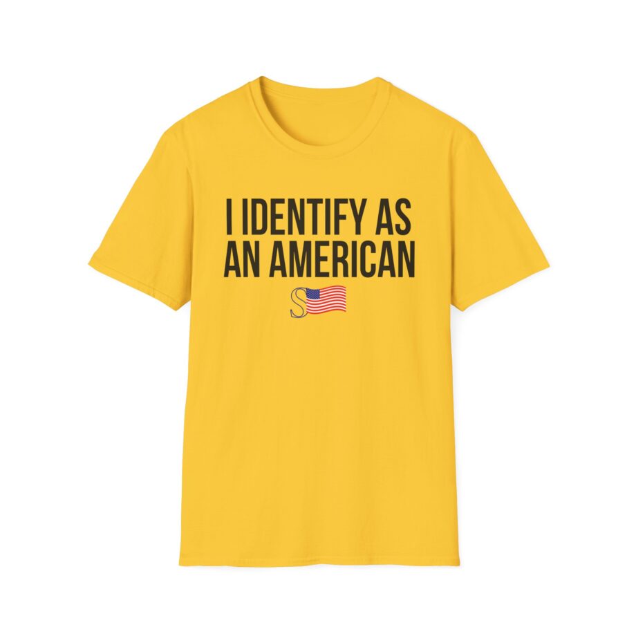 I Identify as an American Unisex Softstyle T-shirt