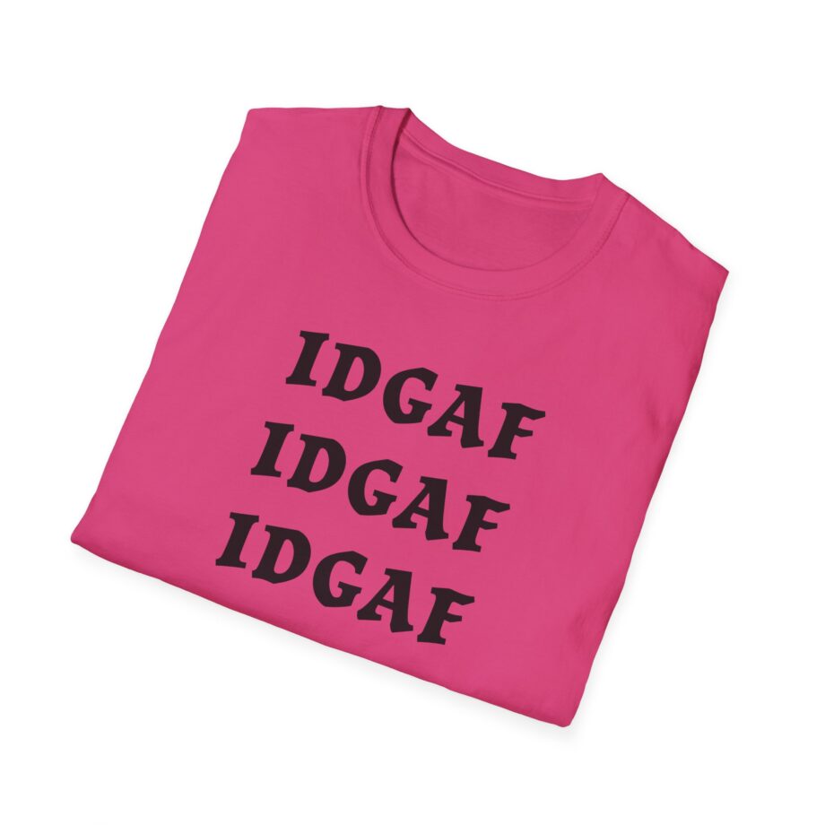 Sadie Crowell Idgaf Neon Middle Finger Unisex Softstyle T-shirt