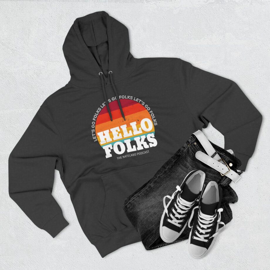 Nate Bargatze Hello Folks Three-panel Fleece Hoodie