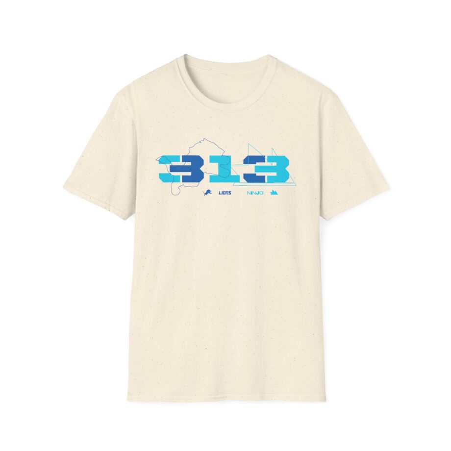 Ninja Detroit Lions Unisex Softstyle T-Shirt