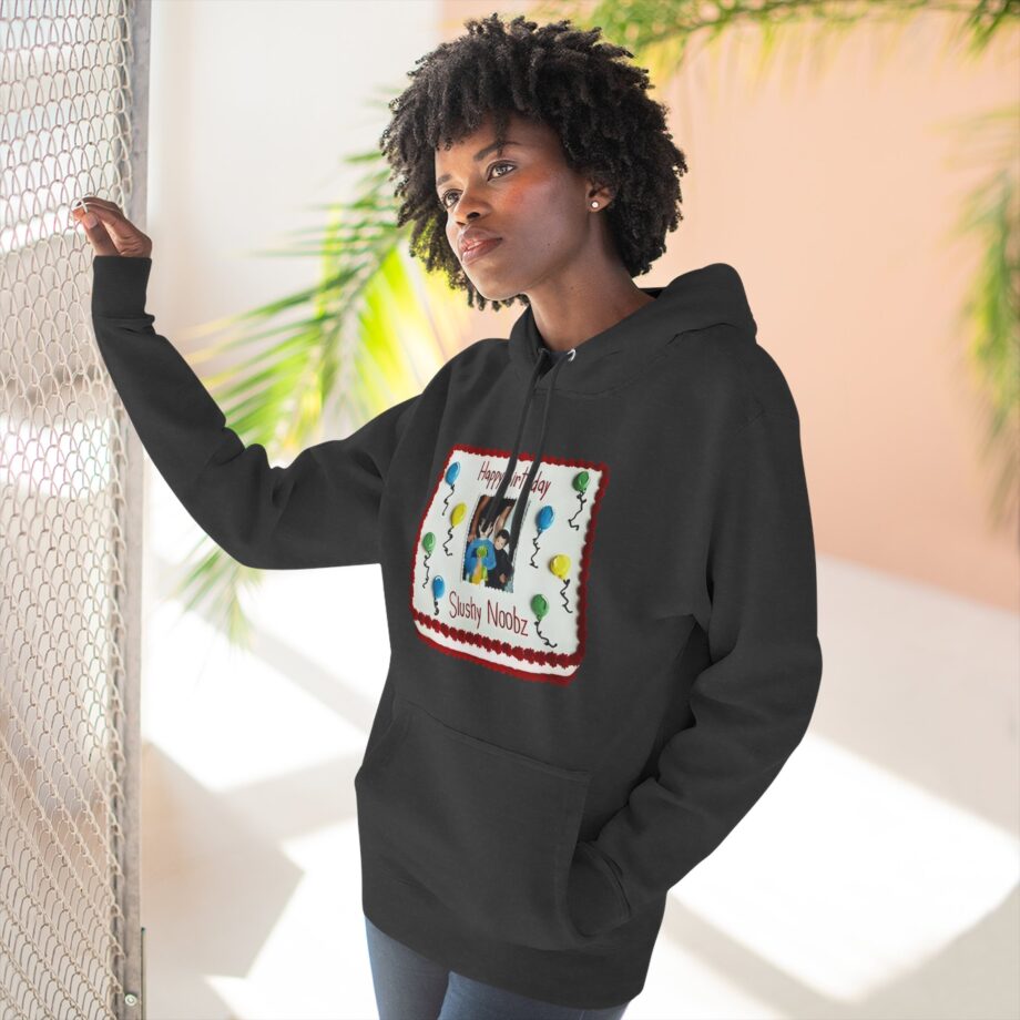 Slushy Noobz Birthday Cake Three-panel Fleece Hoodie