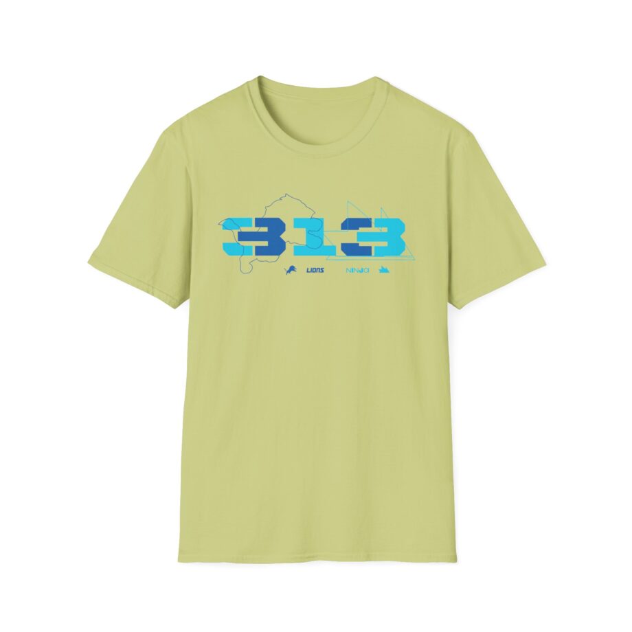 Ninja Detroit Lions Unisex Softstyle T-Shirt