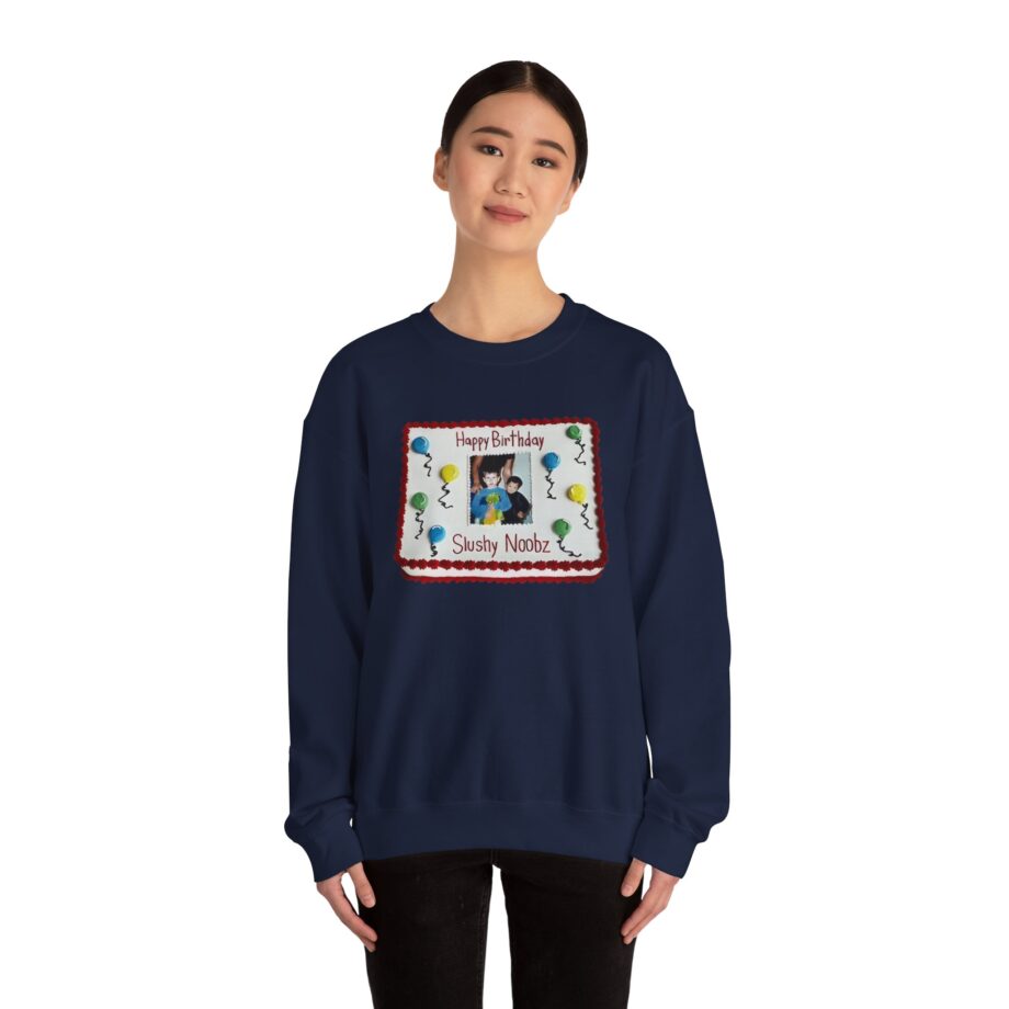 Slushy Noobz Birthday Cake Unisex Heavy Blend Crewneck Sweatshirt
